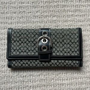 Y2K Black Monogram Buckle Wallet